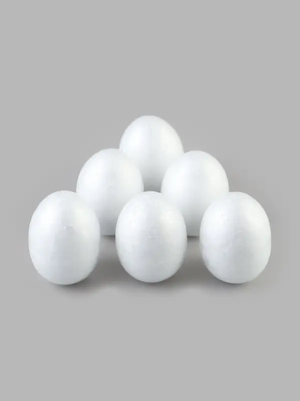 Яйцо из пенопласта, размер 5.5&times;3.5 см, 6 шт.
