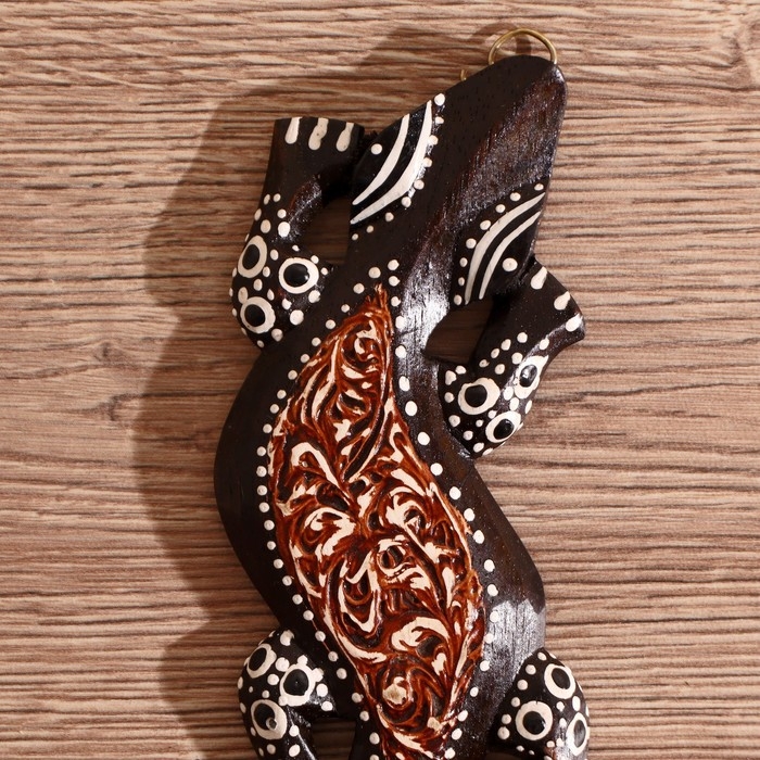 Панно дерево  Панно дерево "Геккон с пятнистыми лапками" 0,5х7,5х20 см