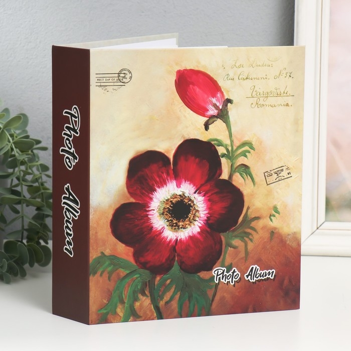 Фотоальбом на 80 фото 10х15 см Фотоальбом на 80 фото 10х15 см "Цветы" МИКС 23х19х5,5 см