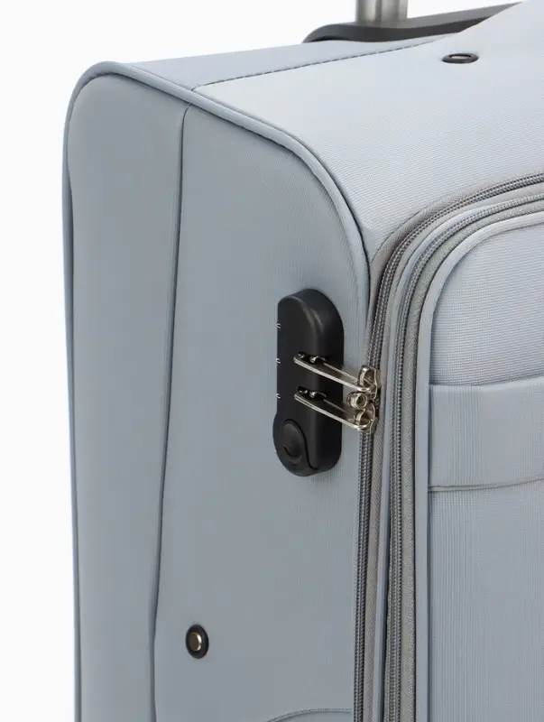 Чемодан на колёсах TEXTURA, кодовый замок, с увеличением, 47&times;30&times;78 см, 28", серый