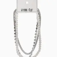 Чокеры &laquo;Стиль&raquo;, набор 3 шт. бусины №8, со стразами, тянется, 35 + удлинитель 5 см, белый в серебре