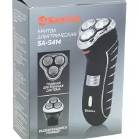 Электробритва Sakura SA-5414BK, АКБ, сеточная, 3 плавающие головки, триммер, чёрная Электробритва Sakura SA-5414BK, АКБ, сеточная, 3 плавающие головки, триммер, чёрная