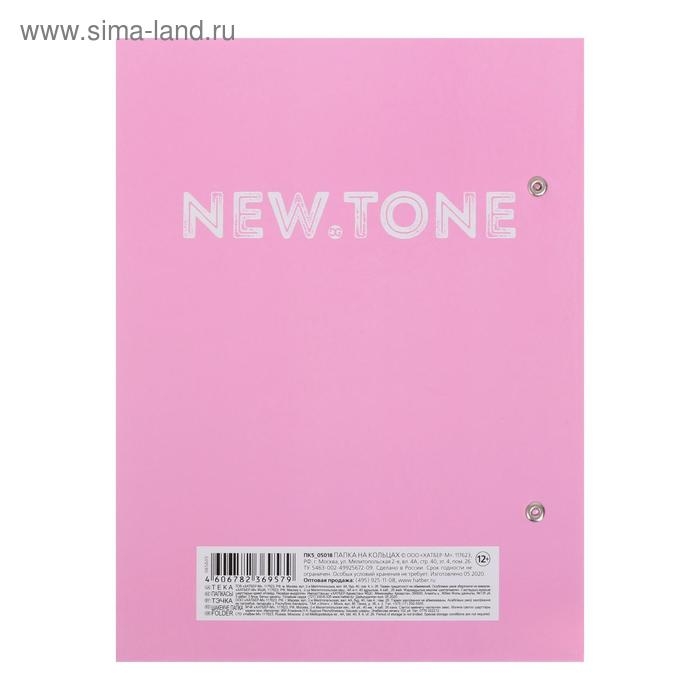 Папка на 2 кольцах А5, Hatber NEWtone, 35 мм, 1500 мкм, розовая, с рисунком Папка на 2 кольцах А5, Hatber NEWtone, 35 мм, 1500 мкм, розовая, с рисунком