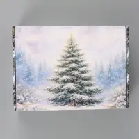 Коробка подарочная, самосборная &laquo;Зимняя елочка&raquo;,30.7&times;22&times;9.5 см