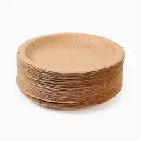 МП Тарелка одноразовая "Крафт" с бортом, картон, 18 см  (50 шт.)