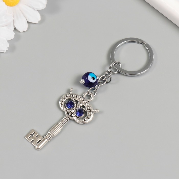 Брелок от сглаза металл Брелок от сглаза металл "Ключ с совой" 2,8х5,7 см