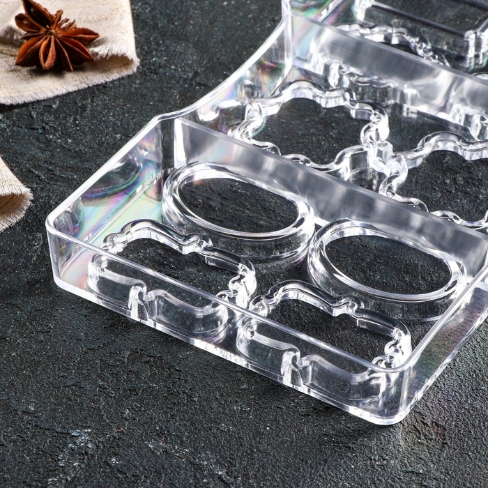 Форма для конфет и шоколада «Рамочка», 10 ячеек, 20×12×2,5 см, цвет прозрачный Форма для конфет и шоколада «Рамочка», 10 ячеек, 20×12×2,5 см, цвет прозрачный