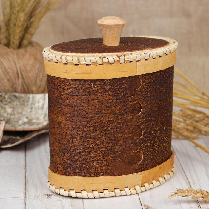 Туес для специй «Птицы», сахар, 15х9х14 см, береста Туес для специй «Птицы», сахар, 15х9х14 см, береста