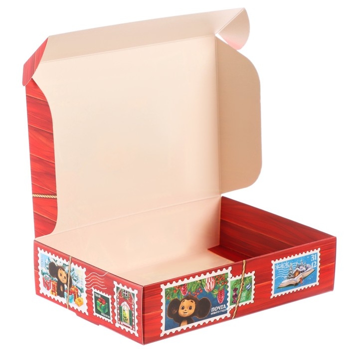 Коробка подарочная Коробка подарочная "С Новым Годом!", Чебурашка посылка, 21х15х5 см