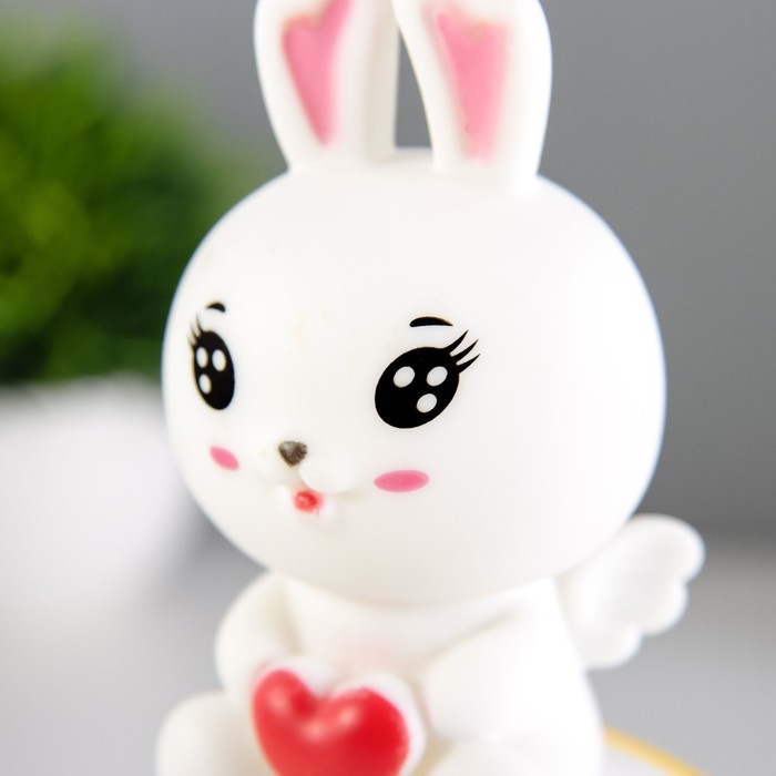 Ночник Ночник "Зайка на луне" LED 1Вт 3х LR44 белый 10х10х17см RISALUX