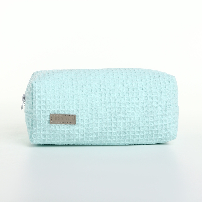 Косметичка на молнии TEXTURA, цвет бирюзовый Косметичка на молнии TEXTURA, цвет бирюзовый