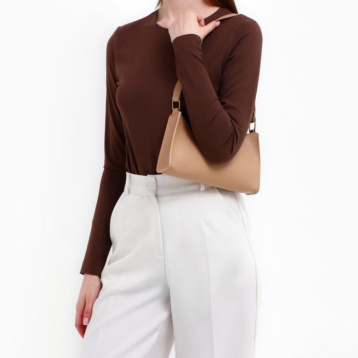 Сумка женская багет на молнии, цвет бежевый Сумка женская багет на молнии, цвет бежевый