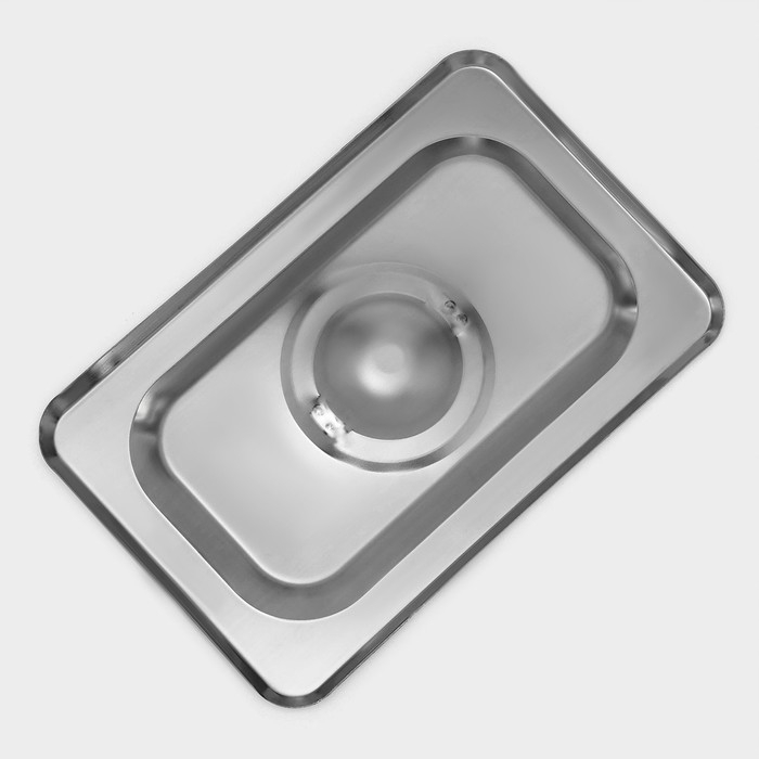 Крышка из нержавеющей стали к гастроемкости 1/9, 17,6×11,4 см, толщина 0,8 мм Крышка из нержавеющей стали к гастроемкости 1/9, 17,6×11,4 см, толщина 0,8 мм