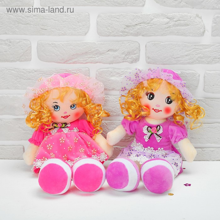 Мягкая кукла «Девчушка», юбочка в цветочек, 45 см, цвета МИКС Мягкая кукла «Девчушка», юбочка в цветочек, 45 см, цвета МИКС