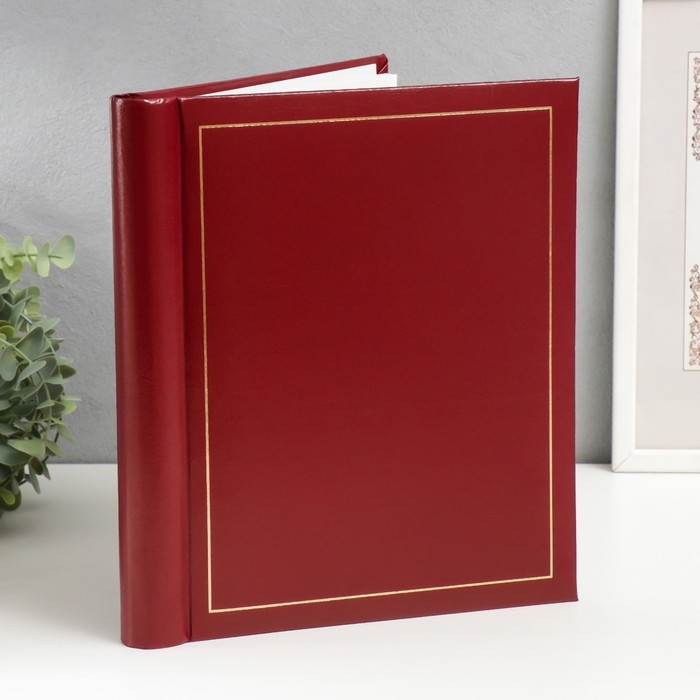 Фотоальбом Fotografia магнитный, 30 листов, 23х28 см, Фотоальбом Fotografia магнитный, 30 листов, 23х28 см, "Классика" красный