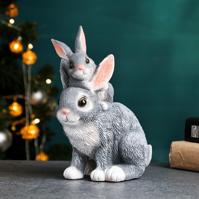 Садовая фигура  Садовая фигура "Зайчата" 20х18см