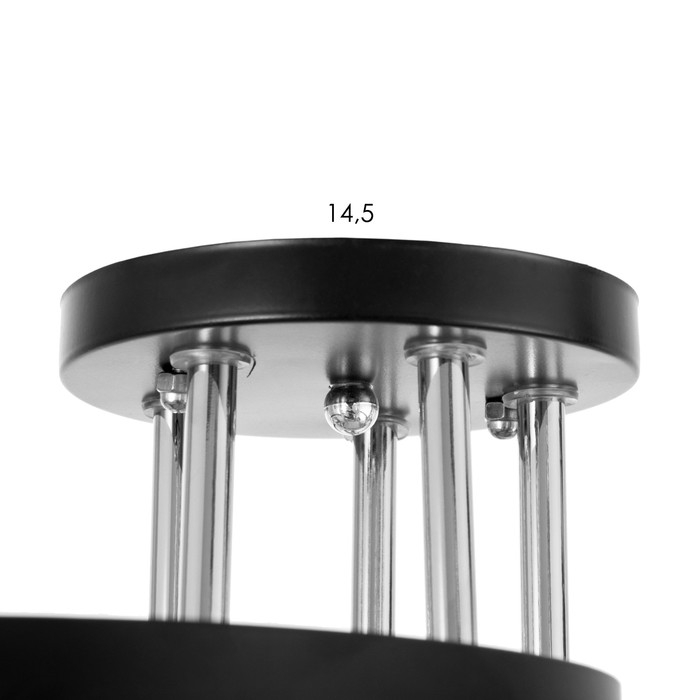 Люстра Люстра "Версалия" 5xЕ27 40Вт черно-хромовый 60х60х26 см BayerLux