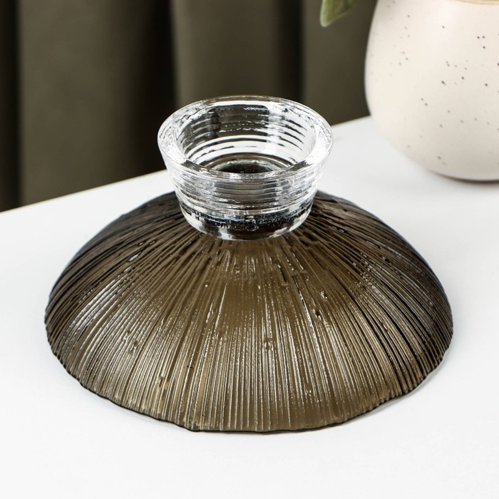 Ваза стеклянная для фруктов «Фейерверк», 350 мл, 15×7,5 см, цвет серый Ваза стеклянная для фруктов «Фейерверк», 350 мл, 15×7,5 см, цвет серый