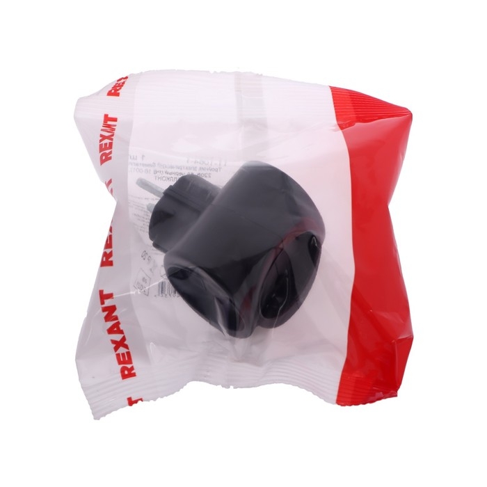 Тройник электрический REXANT, 6 А, без з/к, биметалл, черный Тройник электрический REXANT, 6 А, без з/к, биметалл, черный