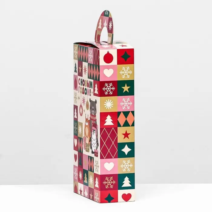 Коробка новогодняя подарочная складная «Королевская» 11×5×21 см Коробка новогодняя подарочная складная «Королевская» 11×5×21 см