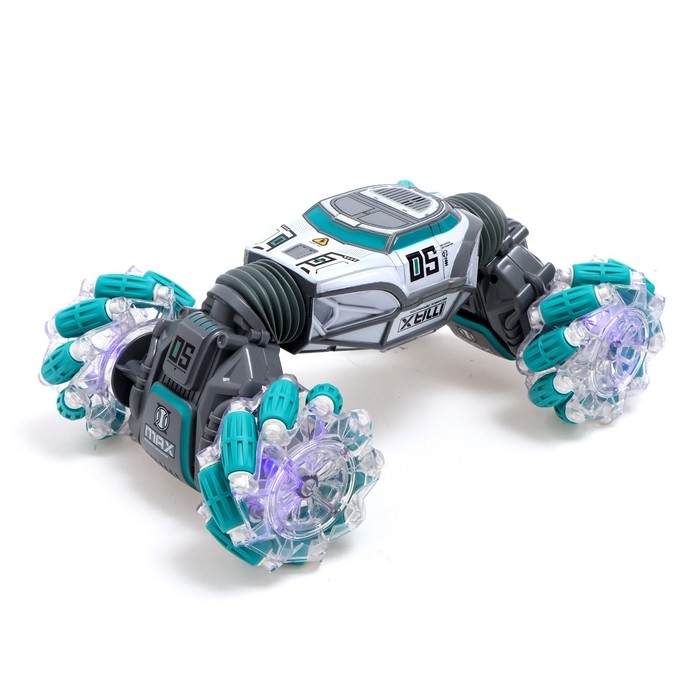 Машинка - перевертыш HYPER, управление жестами гиропульт, работает от аккумулятора, цвет зелёный Машинка - перевертыш HYPER, управление жестами гиропульт, работает от аккумулятора, цвет зелёный