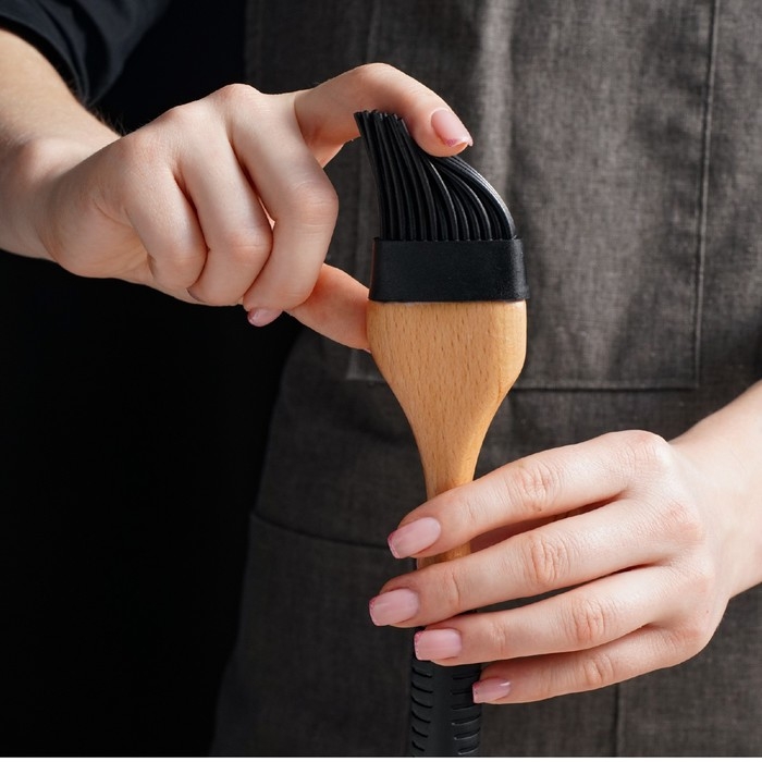 Кисть Доляна «Макота», силикон, 23,5 см, цвет чёрный Кисть Доляна «Макота», силикон, 23,5 см, цвет чёрный