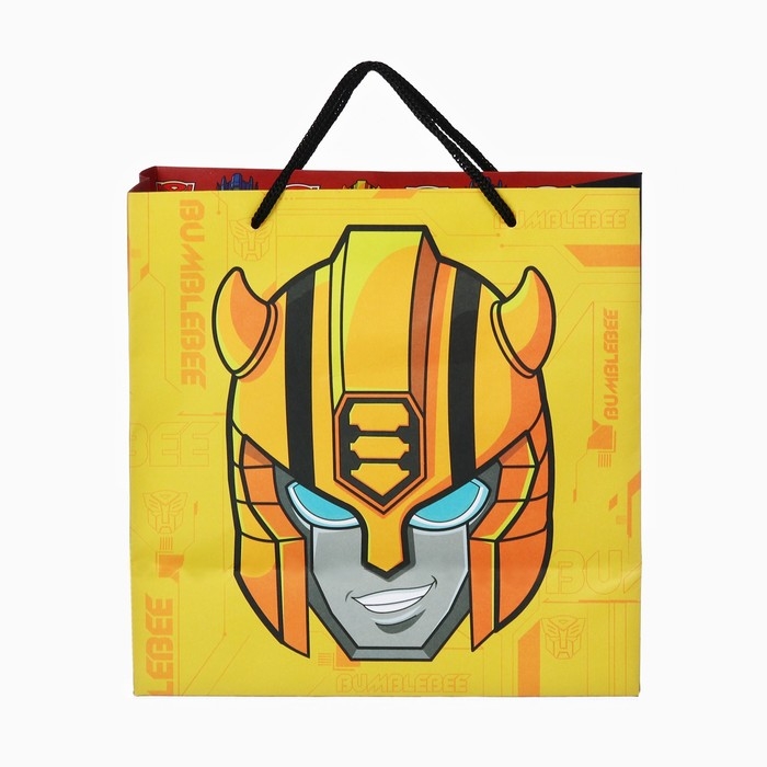 Пакет подарочный крафт "Autobot Heroes" 22х22х11 см, Трансформеры