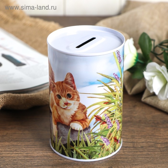 Копилка металл банка Копилка металл банка "Собаки и кошки" МИКС 12х8х8 см