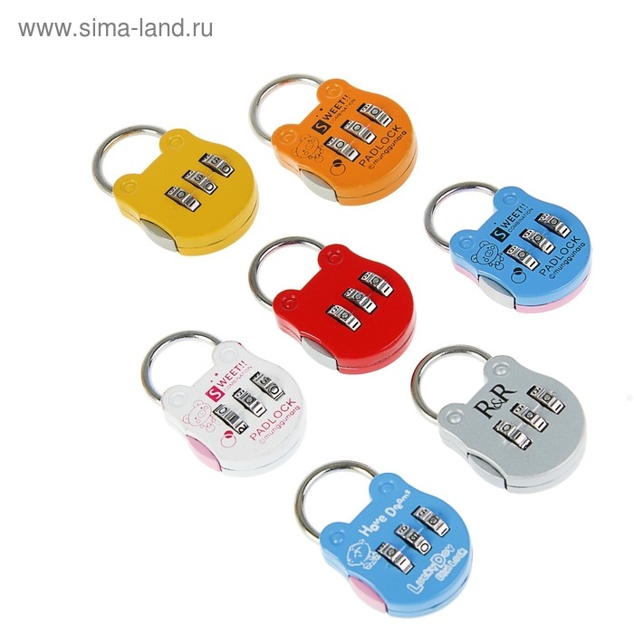 Замок навесной кодовый, Type 9, микс Замок навесной кодовый, Type 9, микс