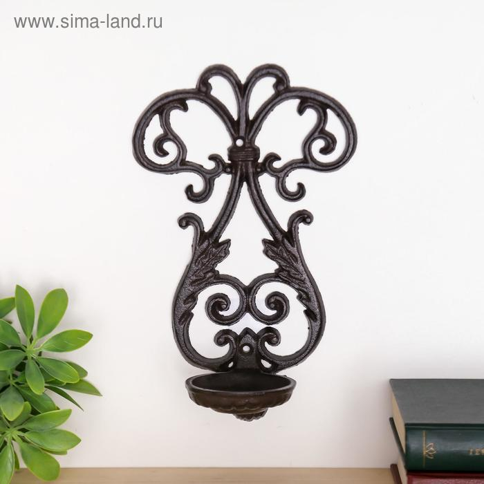 Подсвечник настенный чугун Подсвечник настенный чугун "Великолепный век" 27х16х11 см