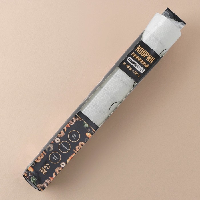 Армированный коврик для выпечки KONFINETTA «Эклер», силикон, 38×28 см, 0,4 мм, цвет белый Армированный коврик для выпечки KONFINETTA «Эклер», силикон, 38×28 см, 0,4 мм, цвет белый