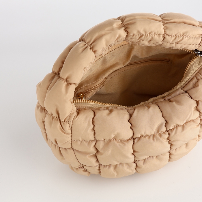 Сумка молодёжная на молнии, цвет бежевый Сумка молодёжная на молнии, цвет бежевый