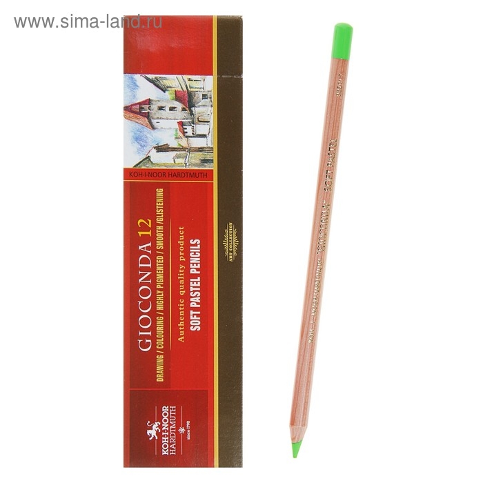 Пастель сухая в карандаше Koh-I-Noor GIOCONDA 8820/07 Soft Pastel, зелёный перманент Пастель сухая в карандаше Koh-I-Noor GIOCONDA 8820/07 Soft Pastel, зелёный перманент