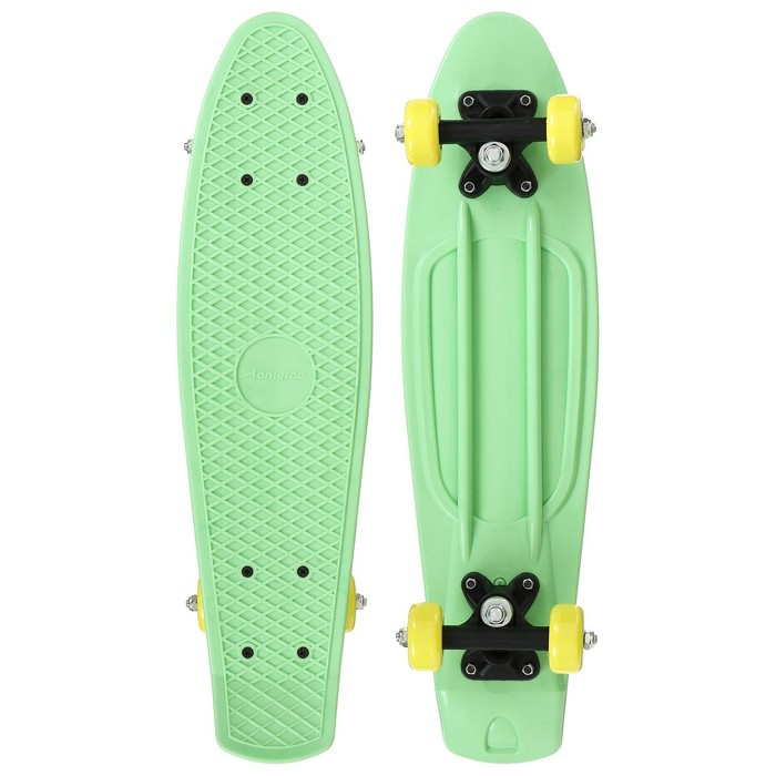 Пенниборд ONLITOP, 56х15 см, колёса PVC 50 мм, пластиковая рама, цвет салатовый Пенниборд ONLITOP, 56х15 см, колёса PVC 50 мм, пластиковая рама, цвет салатовый