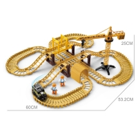 Автотрек «Стройка», с машинкой, краном и фигурками, работает от батареек