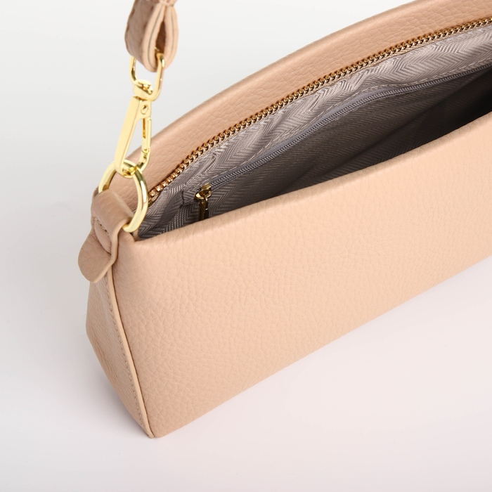 Сумка женская кросс-боди на молнии, цвет бежевый Сумка женская кросс-боди на молнии, цвет бежевый