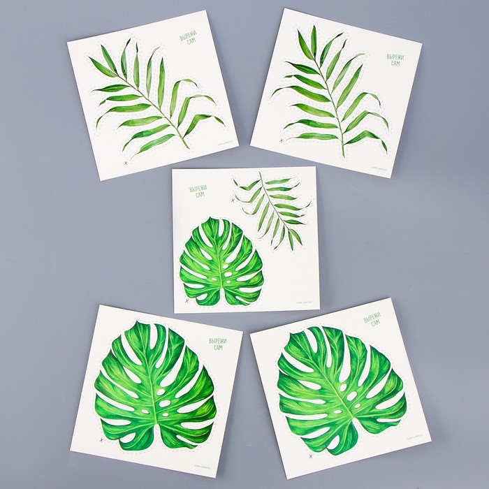 Набор бумажной посуды одноразовый декор &laquo;Эко&raquo;, 6 тарелок, 6 стаканов, 1 гирлянда, декор фотозоны