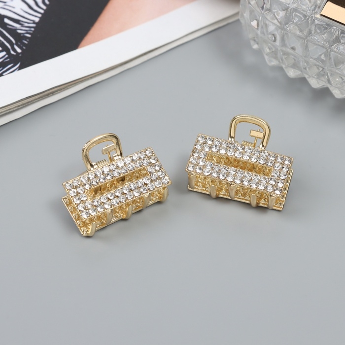 Краб для волос Краб для волос "Флоранс" (набор 2 шт) 2,5 см, золото