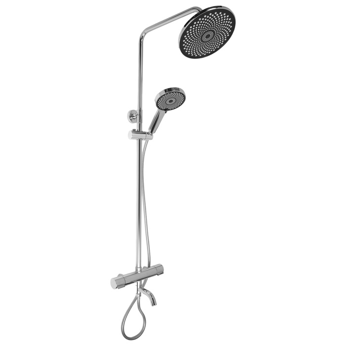 Душевая система ZEIN Z4483, с термостатом, верхняя лейка 22 см, ручная лейка 12,5 см, хром   1045096 Душевая система ZEIN Z4483, с термостатом, верхняя лейка 22 см, ручная лейка 12,5 см, хром   1045096