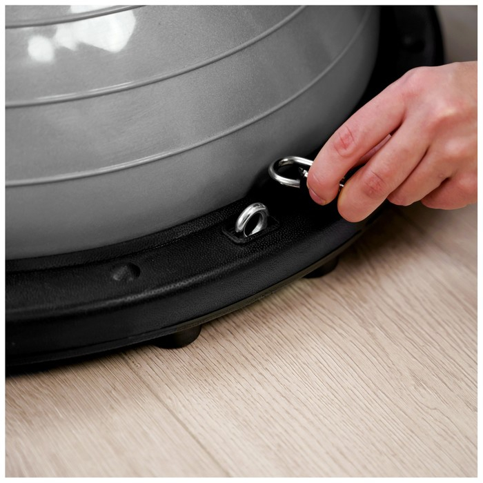 Полусфера BOSU гимнастическая ONLYTOP, с насосом, 46х20 см, цвет серый Полусфера BOSU гимнастическая ONLYTOP, с насосом, 46х20 см, цвет серый