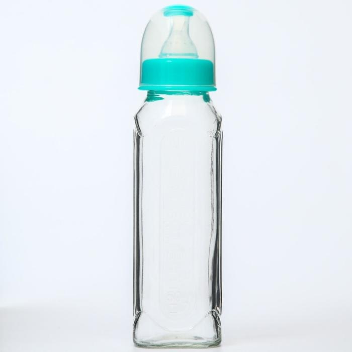 Бутылочка для кормления, классическое горло, стеклянная, средний поток, 240 мл., от 6 мес., цвета МИКС Бутылочка для кормления, классическое горло, стеклянная, средний поток, 240 мл., от 6 мес., цвета МИКС