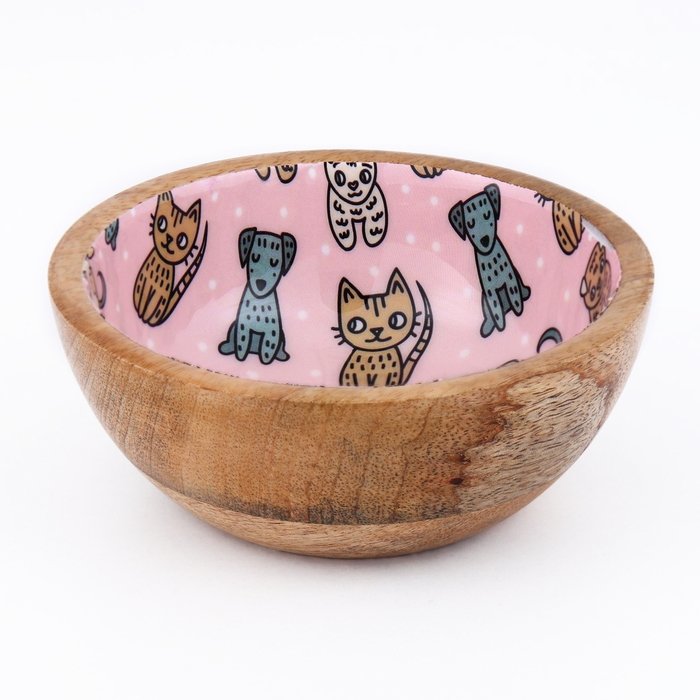 Миска деревянная с рисунком внутри 250 мл Миска деревянная с рисунком внутри 250 мл