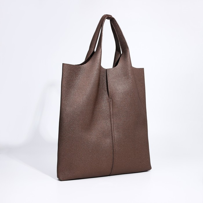 Сумка-шопер женская, TEXTURA, большой размер, цвет бронзовый