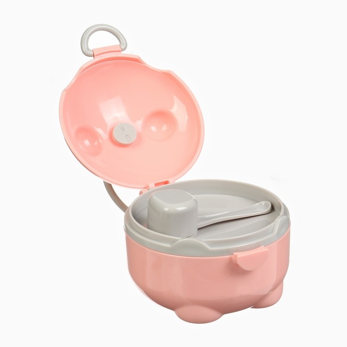 Контейнер для детского питания Мишка 1, 150 мл, цвет розовый Контейнер для детского питания Мишка 1, 150 мл, цвет розовый