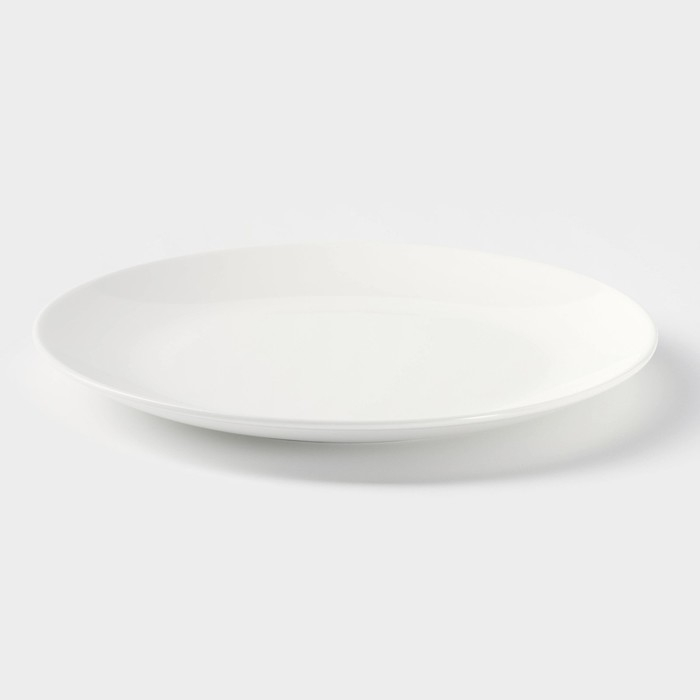 Тарелка фарфоровая обеденная с утолщённым краем Wilmax Olivia Pro, d=23 см, цвет белый Тарелка фарфоровая обеденная с утолщённым краем Wilmax Olivia Pro, d=23 см, цвет белый