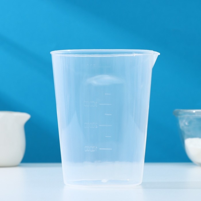 Стакан мерный Доляна, 500 мл, цвет прозрачный Стакан мерный Доляна, 500 мл, цвет прозрачный