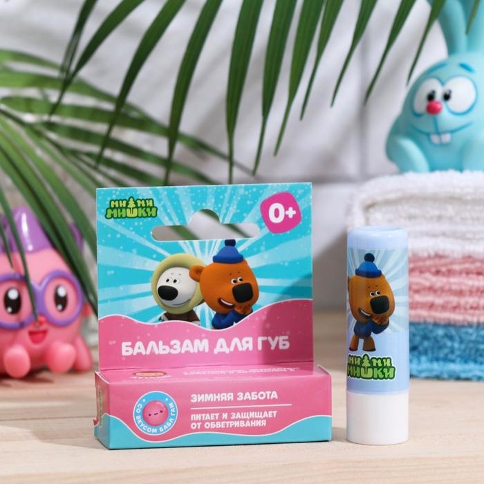 Бальзам для губ детский Ми-Ми-Мишки зимняя забота со вкусом бабл-гам, 4.2 г Бальзам для губ детский Ми-Ми-Мишки зимняя забота со вкусом бабл-гам, 4.2 г