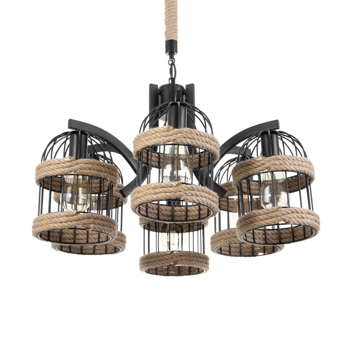 Люстра Люстра "Сенза" 6хЕ27 черный 74х39х20 см