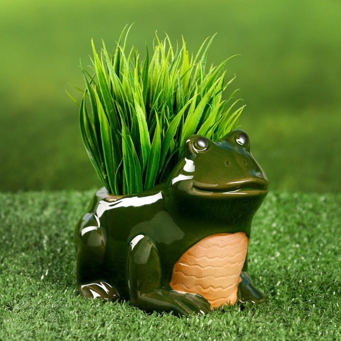 Горшок Горшок "Лягушка" 12х10х9см