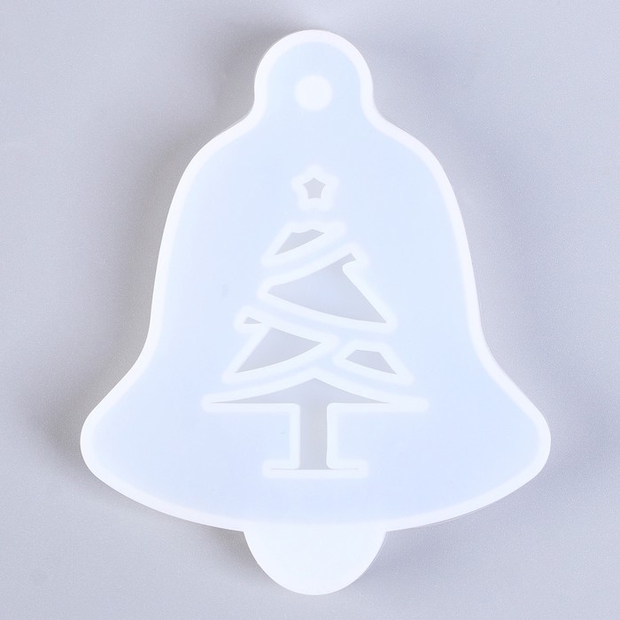 Форма силиконовая универсальная, подвеска «Колокольчик с ёлочкой»